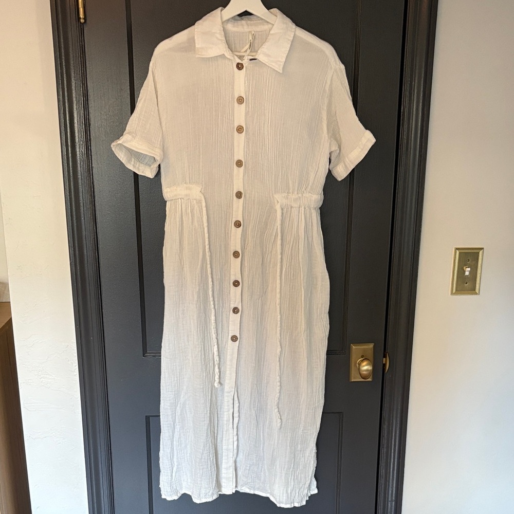 Anthropologie linen dress
